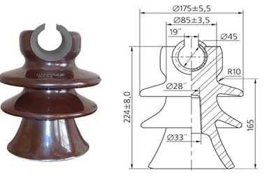 224 175 Russia RMB28 big RMB25 small SF-20/224 Pin-Type Insulator high-voltage 20kV Overhead Line Insulation Solution for Russian & CIS Markets