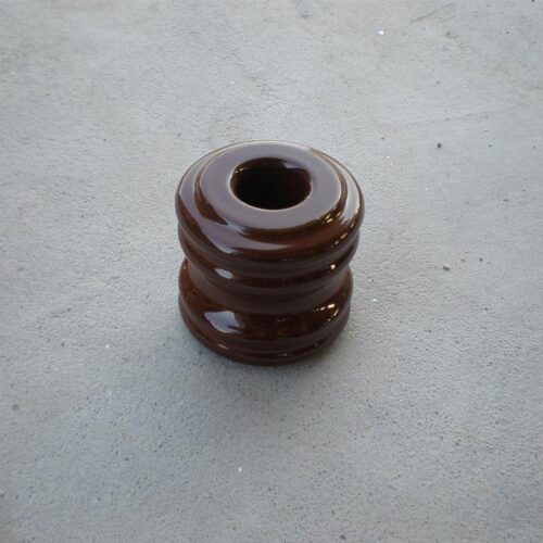 ANSI 53-1 porcelain spool insulator brown glaze