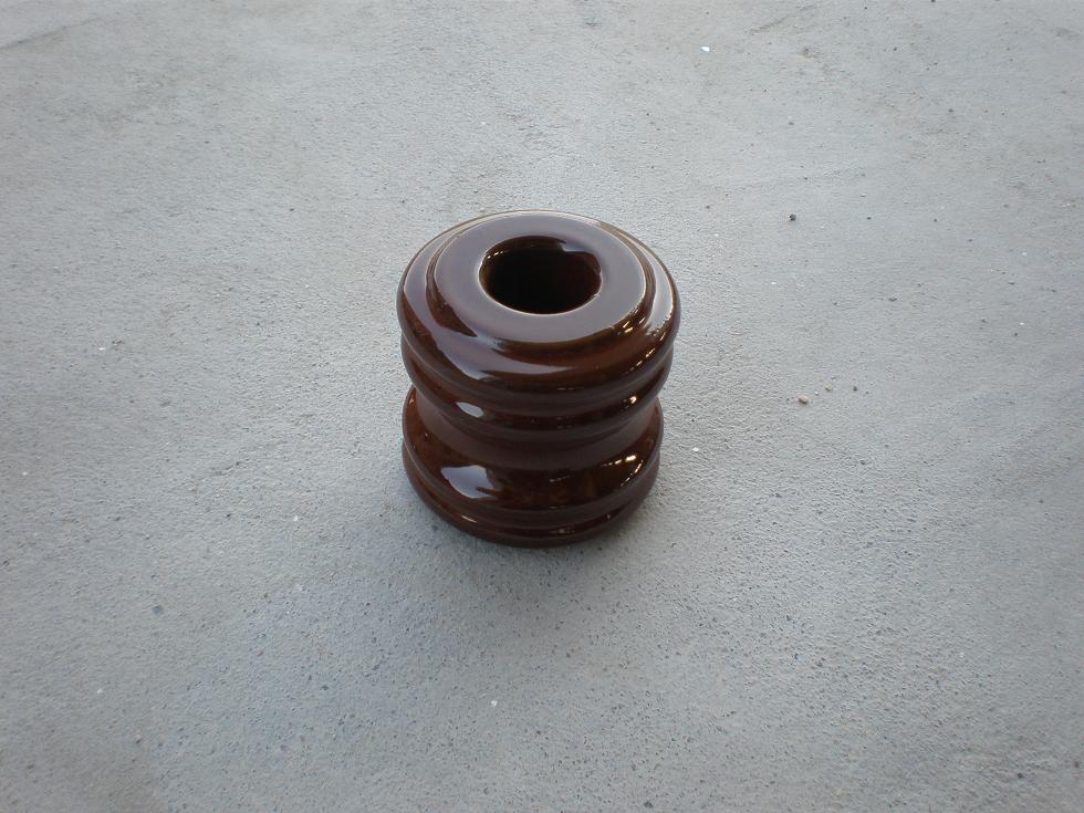 ANSI 53-1 porcelain spool insulator brown glaze