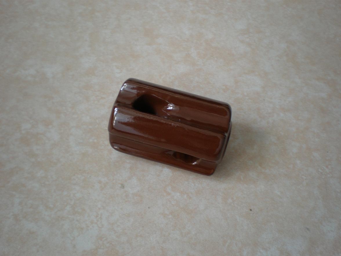 ANSI 54-1 porcelain strain insulator brown glaze