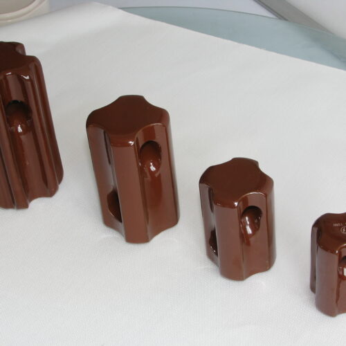 ANSI 54-2 porcelain strain insulator brown glaze