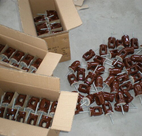 Wiring Insulators — Customizable Design, Brown/Gray Glaze, Reliable Electrical Wiring Insulation, IEC 60383