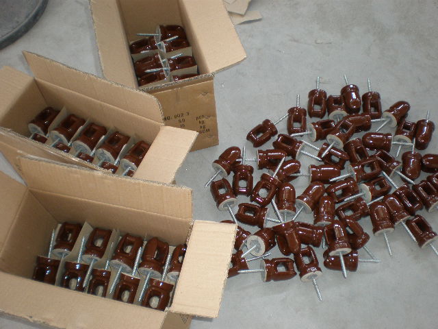 Wiring Insulators — Customizable Design, Brown/Gray Glaze, Reliable Electrical Wiring Insulation, IEC 60383