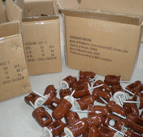 Wiring Insulators — Customizable Design, Brown/Gray Glaze, Reliable Electrical Wiring Insulation, IEC 60383
